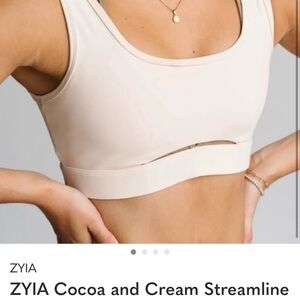 ZYIA Cocoa and Cream Streamline Bra
